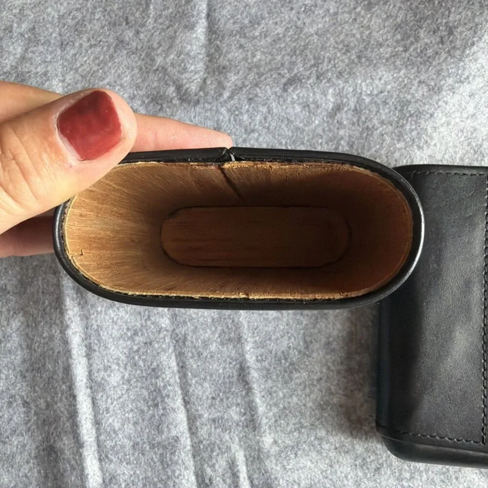 Vintage  Genuine  Leather Cigar Case Holder for 3 Cigars, Spain Made   7981/17